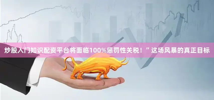 炒股入门知识配资平台将面临100%惩罚性关税！”这场风暴的真正目标