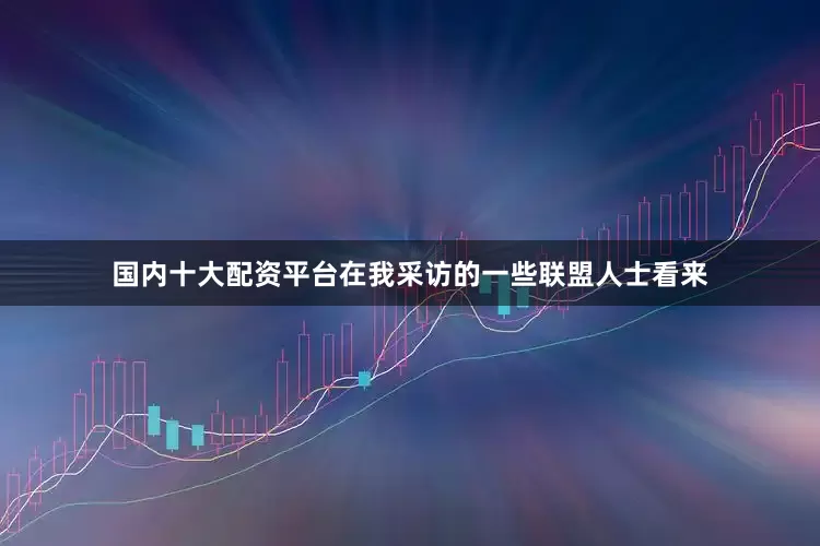 国内十大配资平台在我采访的一些联盟人士看来